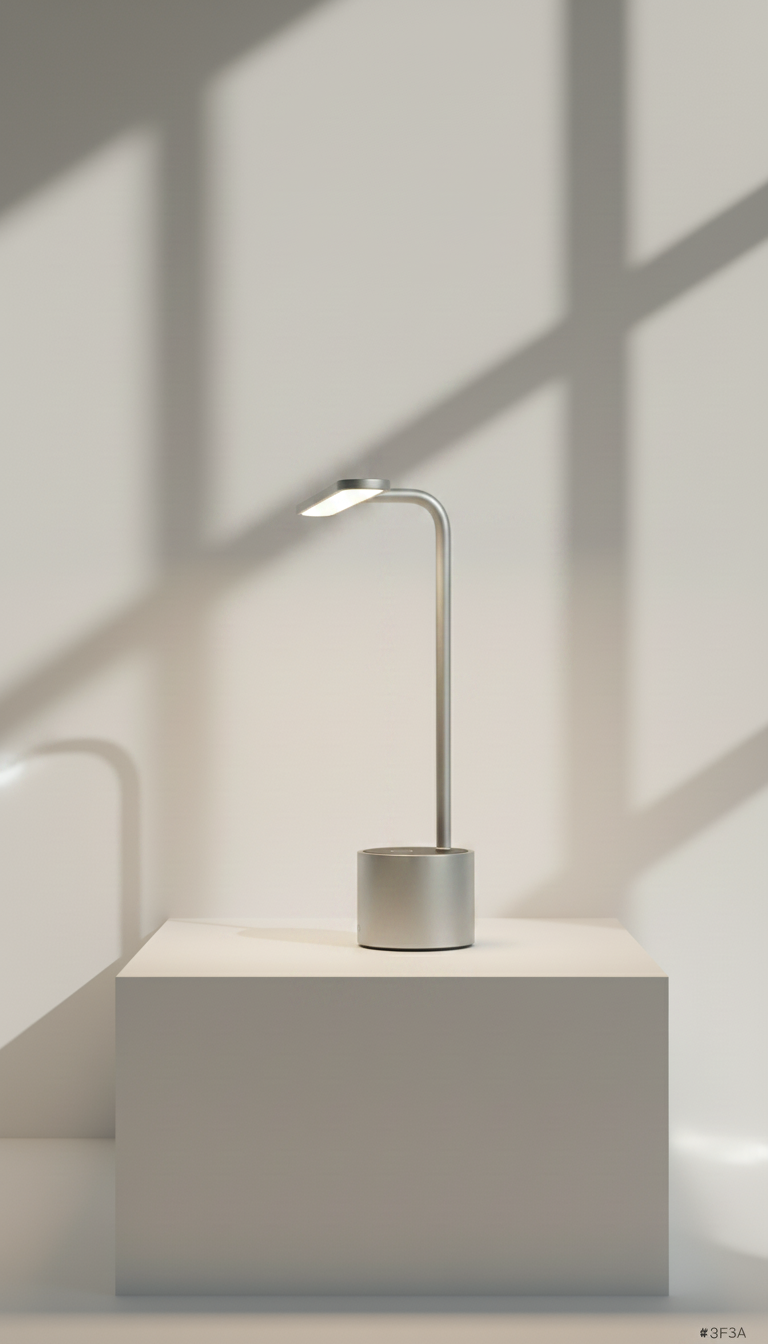 Alternate angle view of Desk lamp with wireless charging base