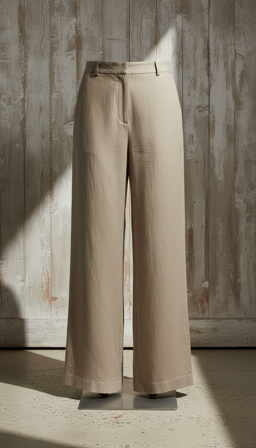 Clay Gray linen wide-leg trousers in a new setting