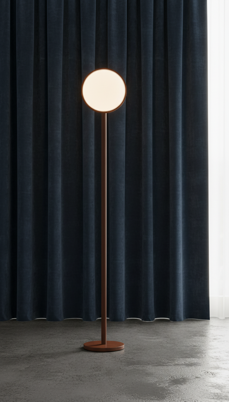 Walnut Brown Floor Lamp in a new setting