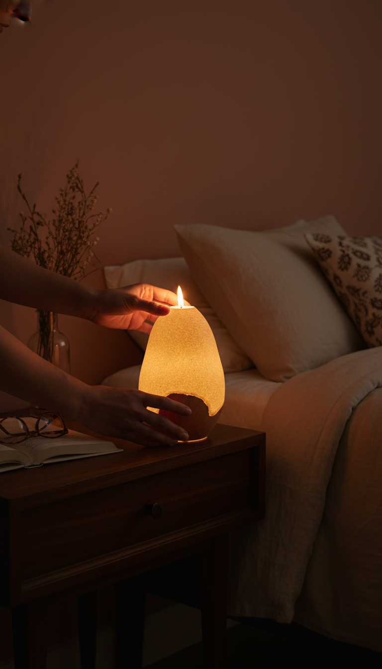 Artisan Night Lamp in use