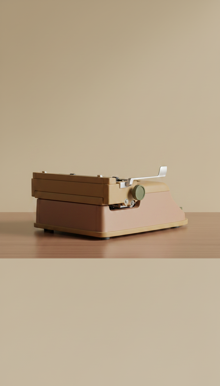 Alternate angle view of Retro-Style Typewriter