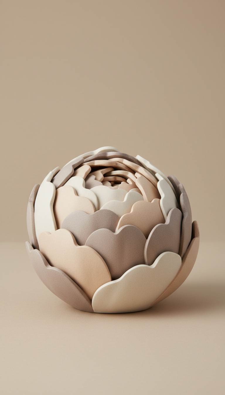 Eternal Peony Keepsake, Single arrangement per frame, shot at 3/4 angle for sculptural clarity and dimensionality....