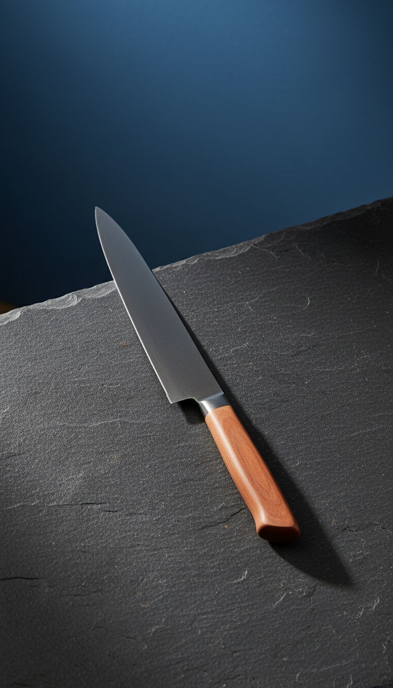 Stainless Steel Chef's Knife in a new setting