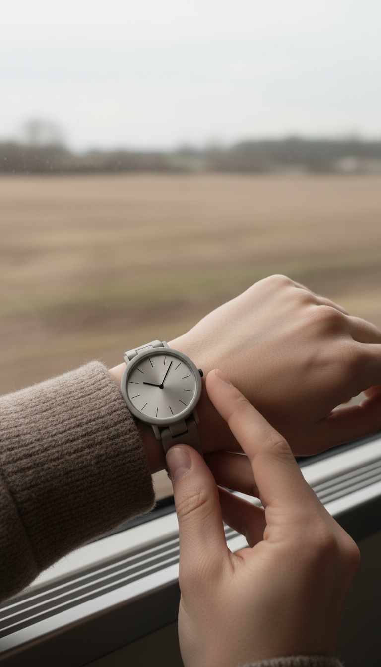Minimalist Ceramic Watch in use