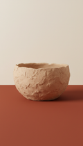 Textured accent bowl, 3/4 angle default for vases and objets d’art to showcase form and surface detail; wall hangings shot...