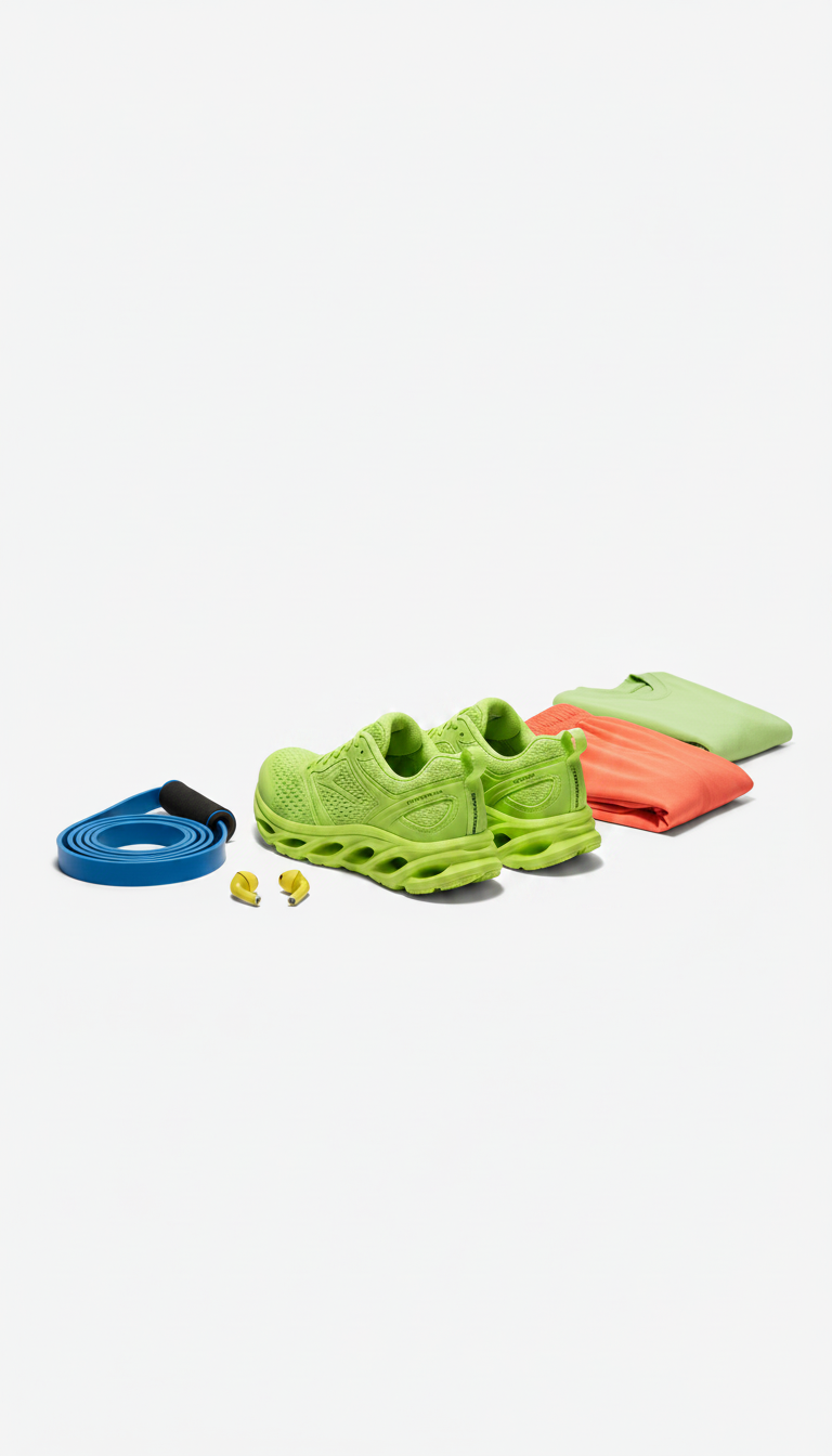 Alternate angle view of Lime Green Running Shoes
