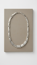 Architectural Sterling Silver Necklace, Default angle is 3/4 view for rings and cuffs; necklaces/earrings laid flat or...