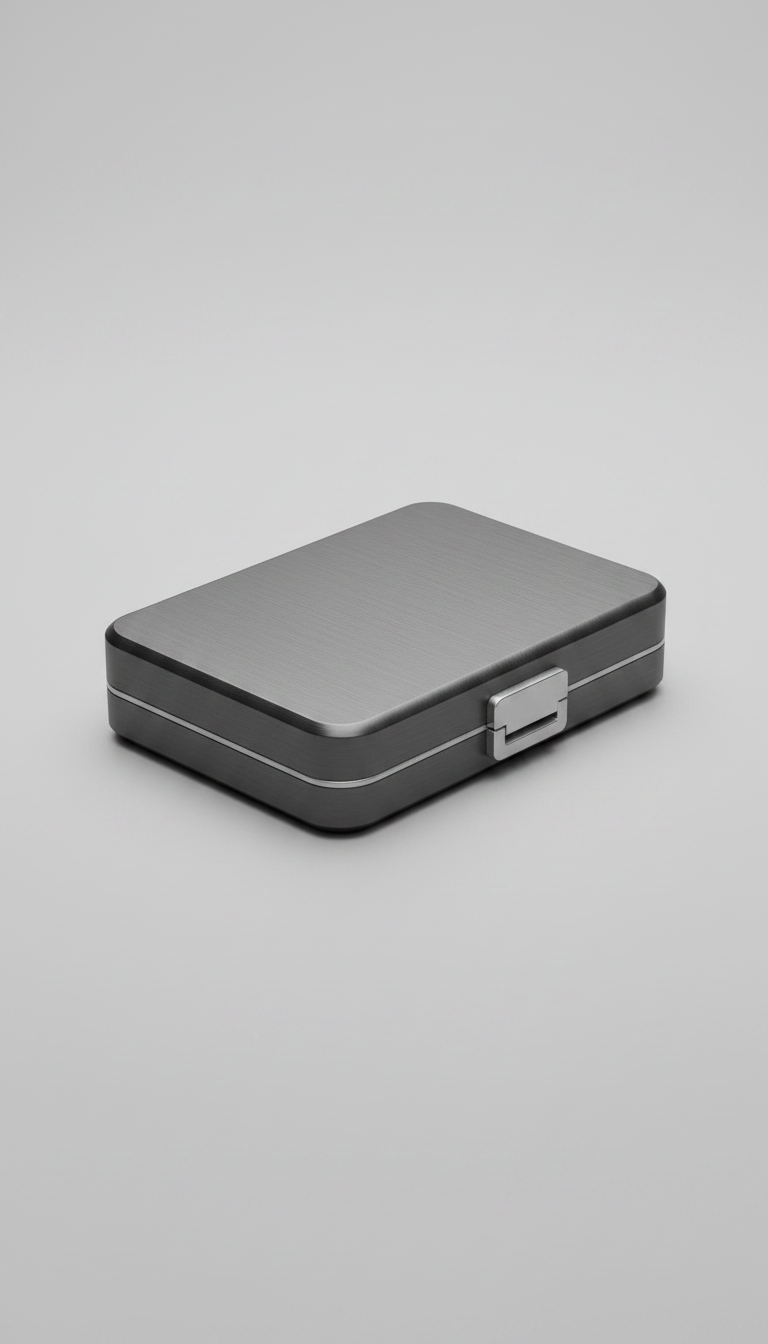 Alternate angle view of Compact Tool Kit in Brushed Metal Case