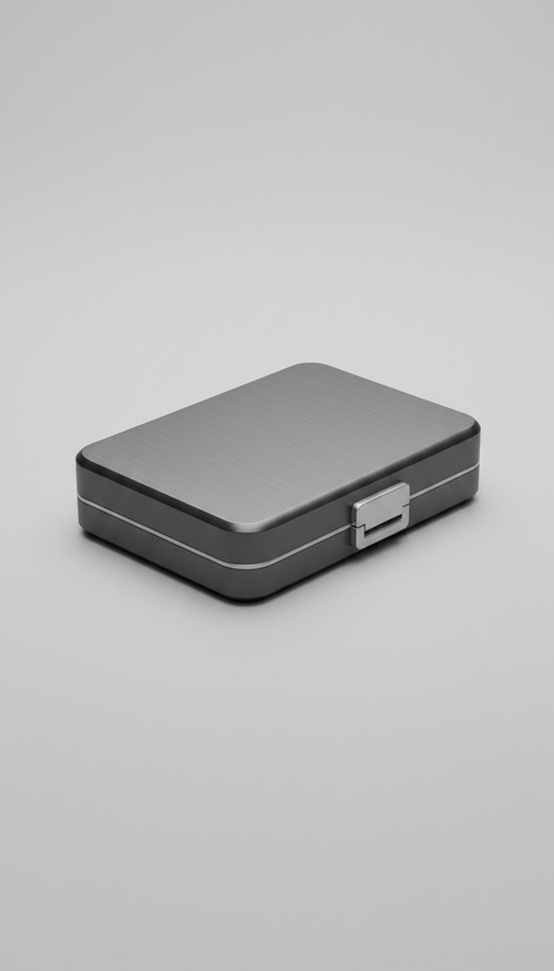 Alternate angle view of Compact Tool Kit in Brushed Metal Case