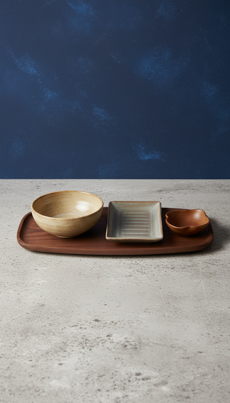 Walnut Serving Tray in a new setting